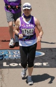Looking a little tired at the finish line